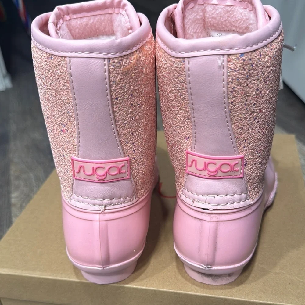 Sugar Kids Pink Glitter Boots
